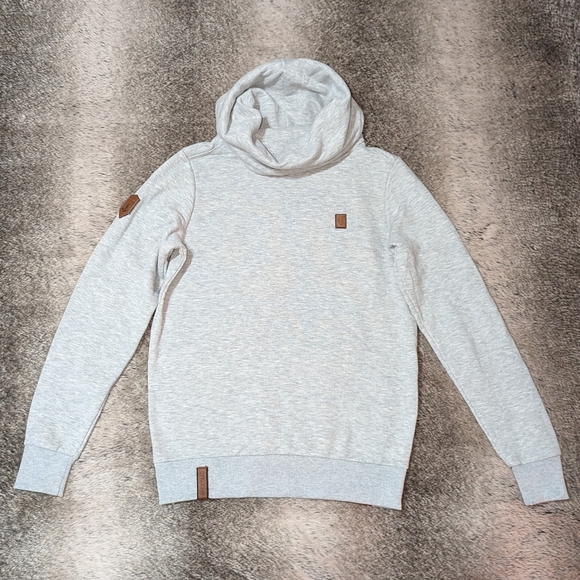Naketano Funnel Cowl Neck Pullover Sweatshirt Grey Women's Medium - Picture 1 of 10